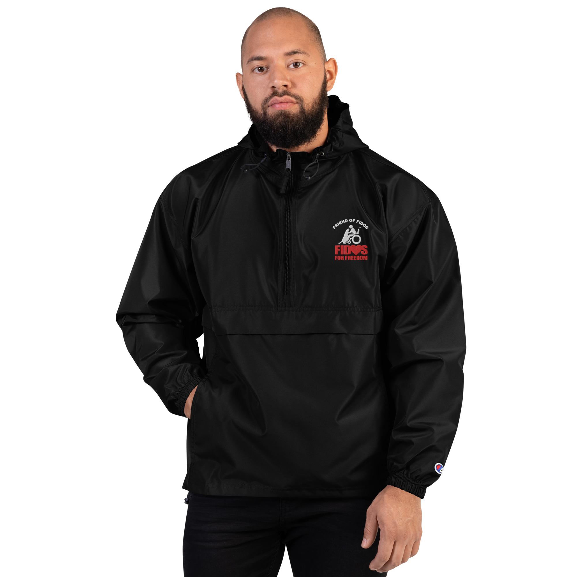 Embroidered Friend of Fidos Champion Packable Jacket