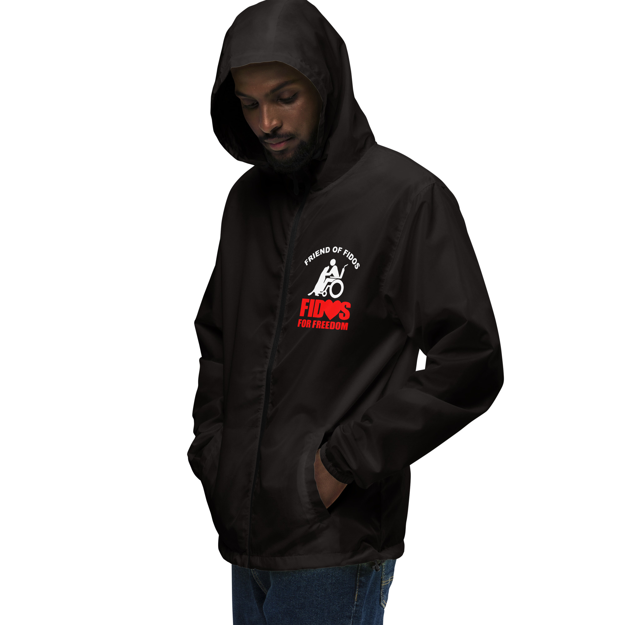 Men’s Friend of Fidos lightweight zip up windbreaker